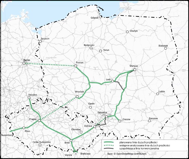 intermarium24's tweet photo. 🇨🇿🫂🇵🇱 Czech Republic has approved its high-speed rail variant to the Polish border 🫡👍 https://t.co/b03Ge333oW