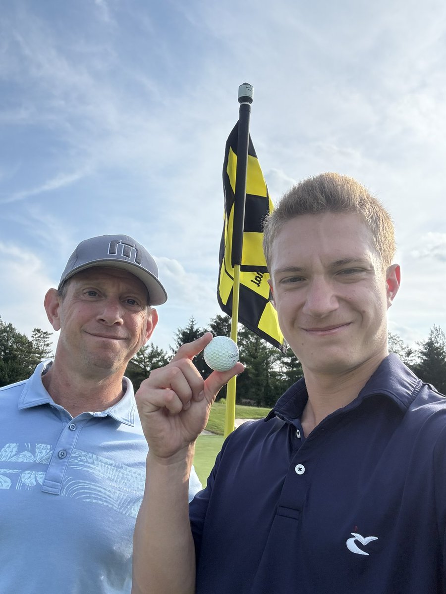 On the 7th hole <a href="/JerichoNational/">Jericho Golf Club</a> @lukenewman99 holed it from 108 yards away. Was an amazing shot! That’s not the most important memory I will take from this wonderful day. It was spending time with Luke while we still have this special time together. #cancerlesson #HSSenior