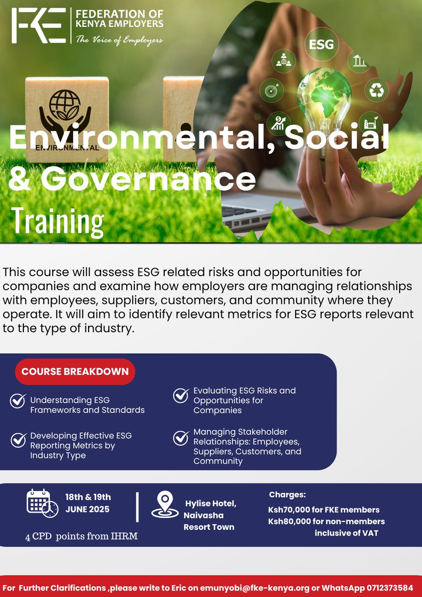 ESG has gained significant importance as investors and stakeholders increasingly consider non-financial factors when making investment decisions. 
Gain the knowledge and tools needed to navigate this evolving landscape!

Click to Register
forms.gle/6BkkMLbYSkhRfF…