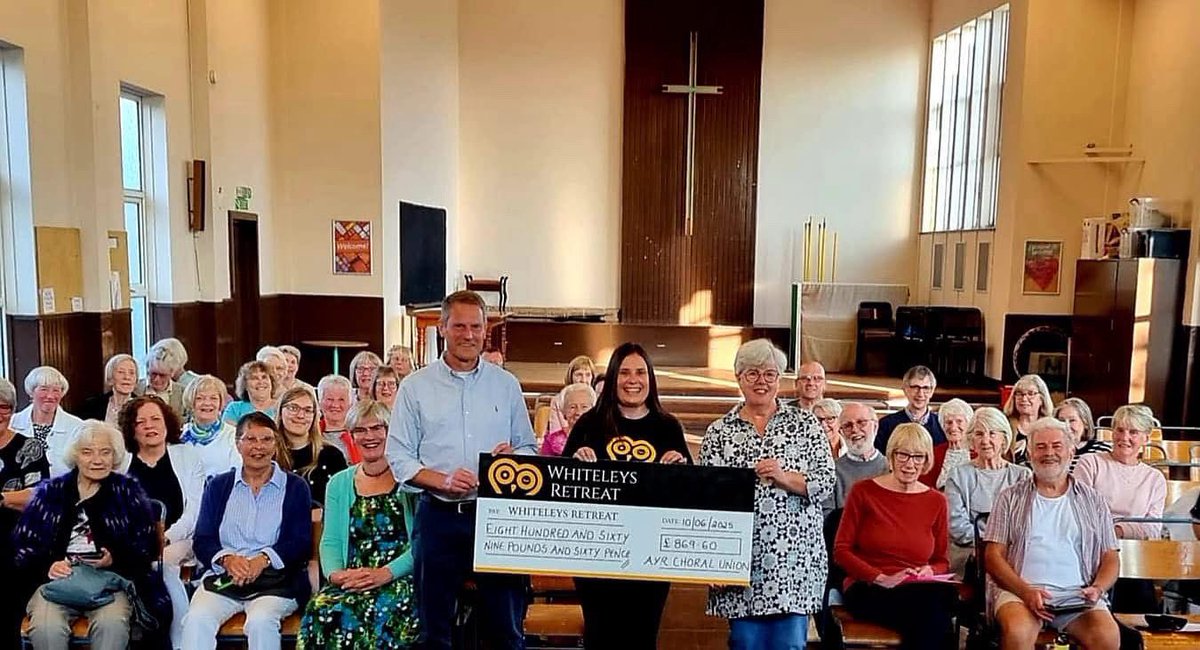 We were delighted to be invited along to Ayr Choral Union's AGM and be presented with a cheque for a whopping £869.60. The money was raised by them inviting our amazing volunteers to collect at their concerts over the past year. 👏🏼