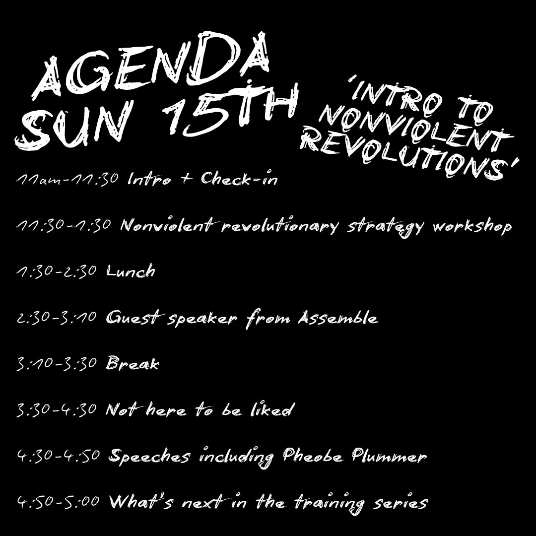 🚀 TRAINING PROGRAMME LAUNCH EVENT AGENDA 

This weekend 11-6pm - Waterloo Action Centre
📢 With exciting guest speakers, sign up in bio