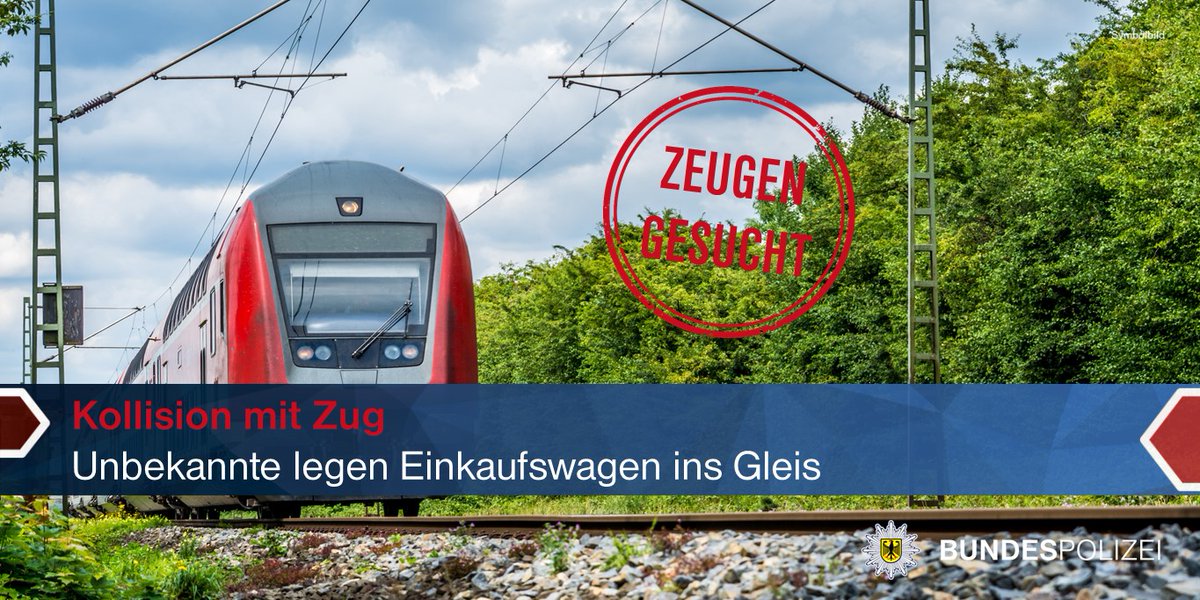 bpol_bw's tweet image. In der Nacht auf Mittwoch (11.06.) wurde am Haltepunkt #Pforzheim - Maihälden ein Einkaufswagen in den Gleisbereich gelegt, was zu einer Kollision mit einem Zug führte. Glücklicherweise wurde niemand verletzt. Die Bundespolizei sucht Zeugen!

presseportal.de/blaulicht/pm/1…