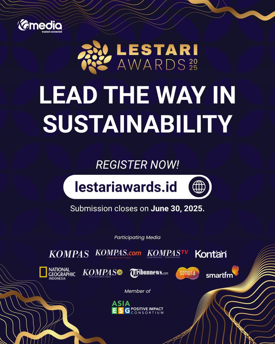 KontanNews's tweet photo. Meet the assessors for Lestari Awards 2025 - SME category. Theyโll evaluate real impact, from community empowerment to green tech and inclusive growth.
Register at https://t.co/uSkvfipuOd before June 30, 2025.
#LestariAwards2025 #TrustedConnected https://t.co/1neNPleeSn