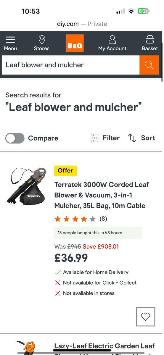 donnaford's tweet photo. @BandQ  I must rush out and get one £908.01 saving !!! https://t.co/LZcx91BrnL