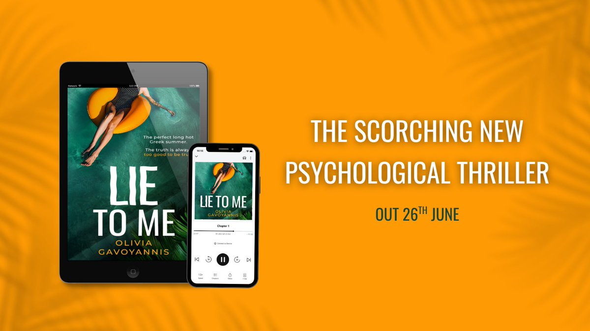 🌴 ‘Twisty and perilous . . . a touch of Ripley.’ Charlotte Vassell, bestselling author of 'The Other Half’

Only two weeks until you can dive into <a href="/ogavoyannis/">Olivia Gavoyannis</a>' debut thriller!

'Lie to Me' is available to pre-order now ☀️