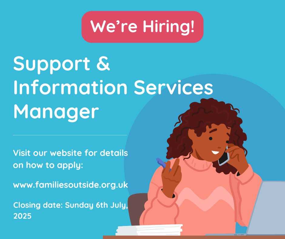 We’re hiring!

Become our Support &amp; Information Services Manager and lead our national Helpline - often the first point of contact for families.

💙 Lead, inspire, advocate
📊 Improve lives through data &amp; care
🎤 Be a voice for families

Apply now: ow.ly/kayq50W7KtC