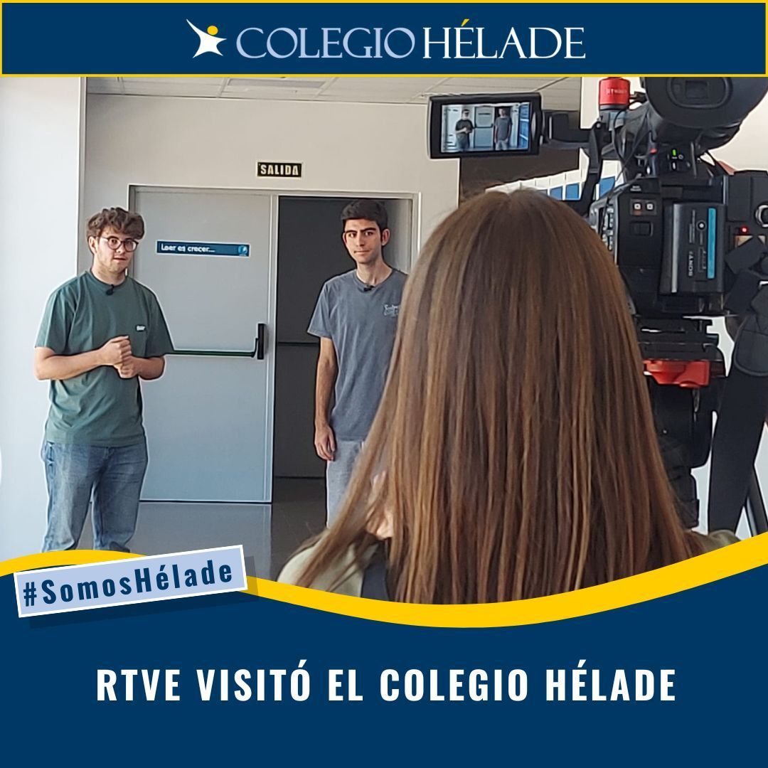 RTVE visitó el Colegio Hélade para entrevistar a Álvaro, alumno que logró la 2ª mejor nota de la Comunidad de Madrid en la EvAU 2024, y a nuestra directora. Un orgullo que refleja el esfuerzo, el talento y el compromiso de toda la comunidad educativa. #SomosHélade