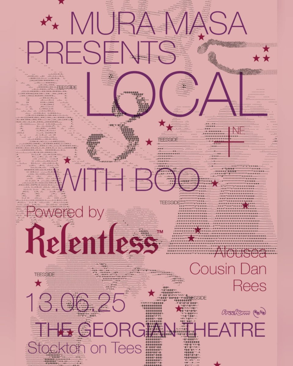 TONIGHT...

Mura Masa presents Local, powered by Relentless feat. Boo, Alousea, Rees &amp; Cousin Dan

Doors 9pm

Tickets &amp; more info: facebook.com/events/1271928…