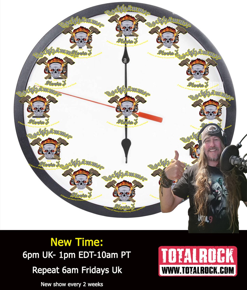 @rockhammershow (@rockhammershow) on Twitter photo NEW TIME NEW TIME NEW TIME NEW TIME NEW TIME
Yes, take note, the times they are ' changing'
I'm pleased to say that #Rockhammer will be starting 2 hrs later on a Tuesday, making it the 'Go To' Drive time in the UK đ
Starting 17th June in my <a href="/Hammerdown_fest/">Hammerdown Festival</a> special đâ ïž NEW TIME NEW TIME NEW TIME NEW TIME NEW TIME
Yes, take note, the times they are ' changing'
I'm pleased to say that #Rockhammer will be starting 2 hrs later on a Tuesday, making it the 'Go To' Drive time in the UK đ
Starting 17th June in my <a href="/Hammerdown_fest/">Hammerdown Festival</a> special đâ ïž