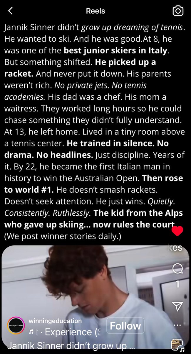 The humble King of Tennis 🧡🦊👑🏆👑🧡🦊