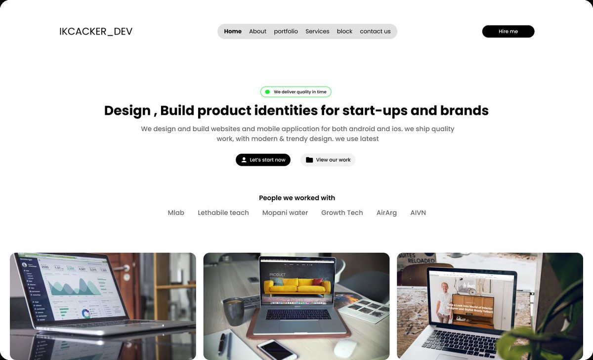 IKcracker_dev's tweet image. First attempt 
Landing ui