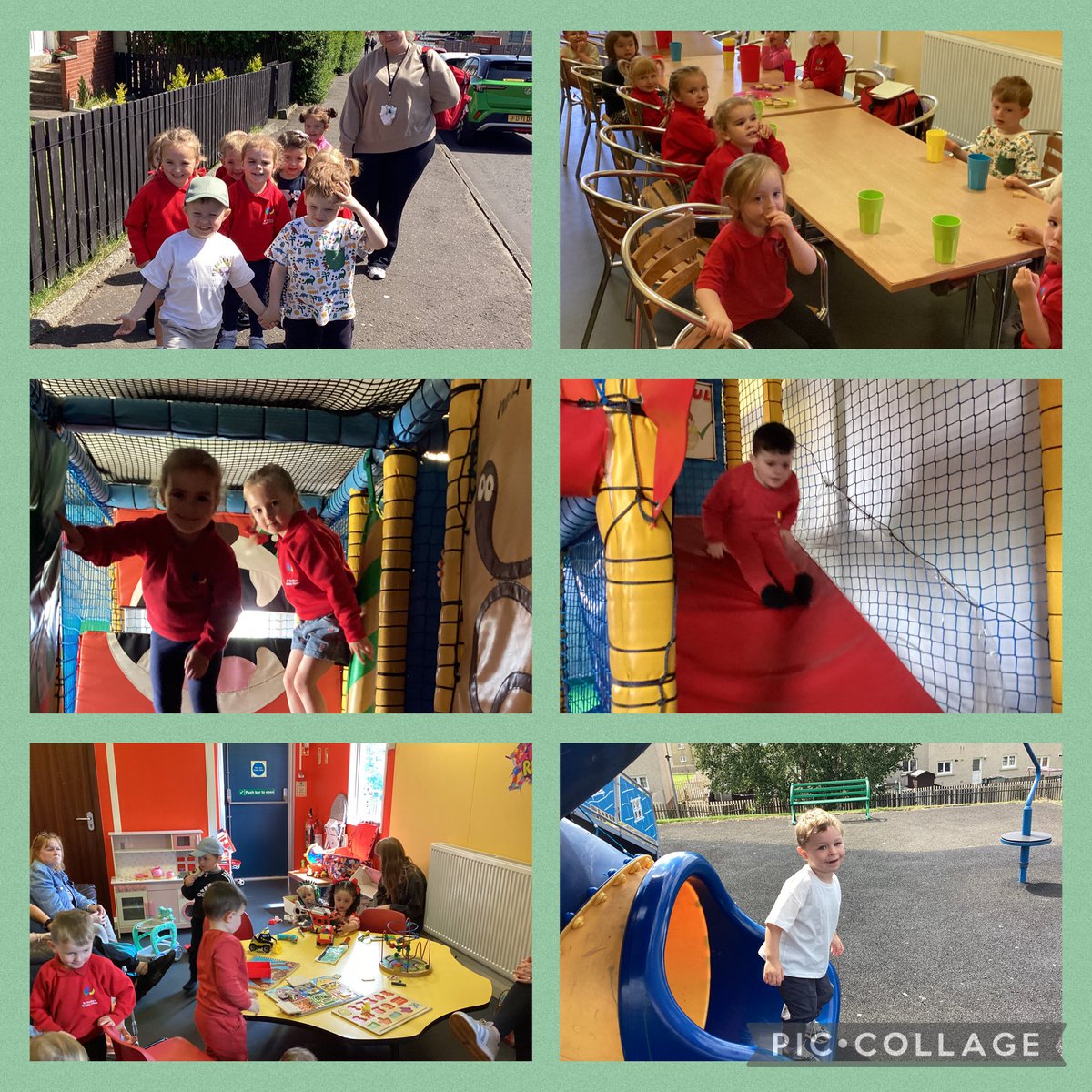 StTimothysPSNC's tweet photo. On Tuesday we took a trip out of the nursery to the play park and soft play. We were very lucky the sun decided to shine for us ☀️ https://t.co/OV9zZfvCuk