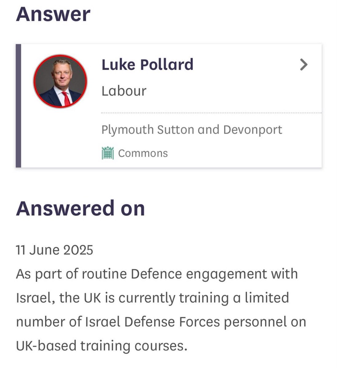 🚨🇬🇧🇮🇱 NEW: The British government has confirmed that it is currently training members of the IDF