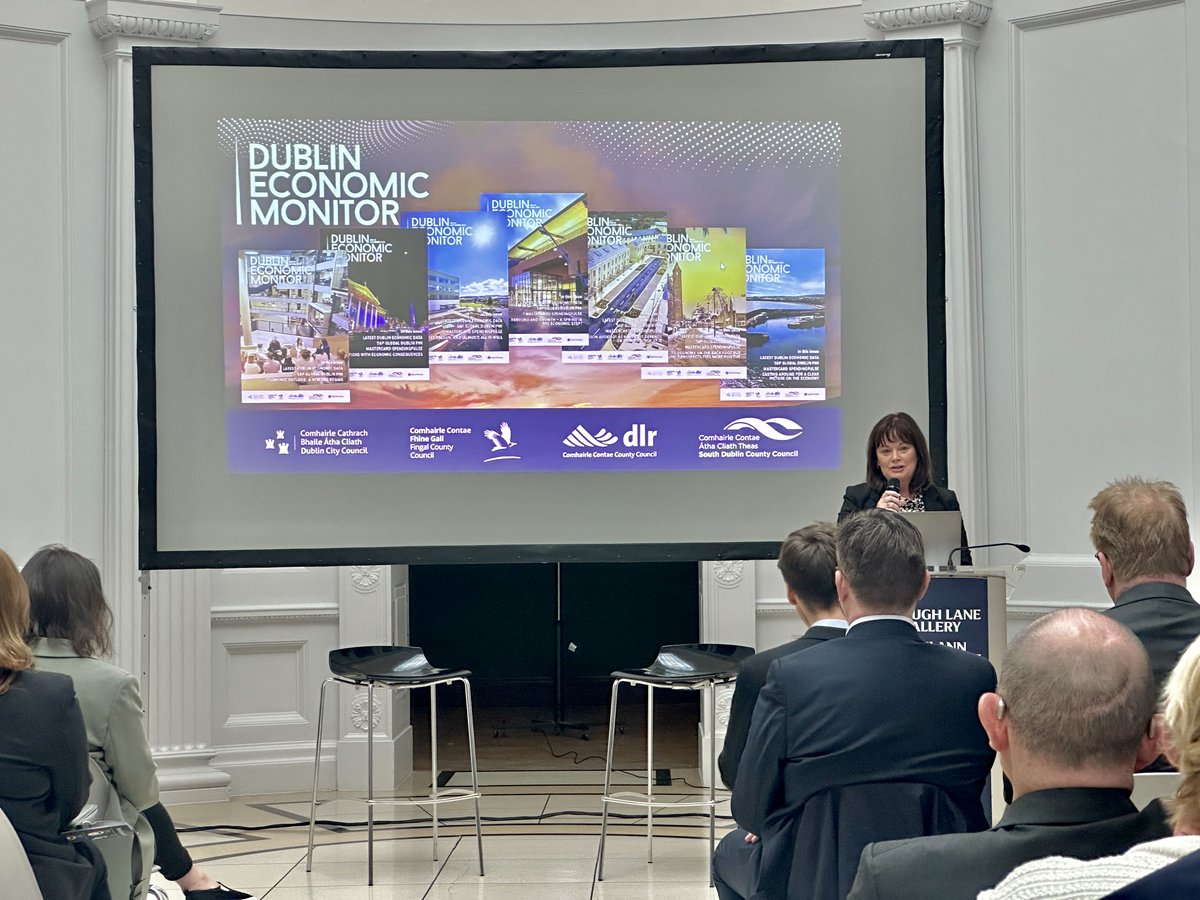 DCCEconDev's tweet image. The 10th Anniversary edition of the Dublin Economic Monitor was launched this week in the Hugh Lane Gallery. This issue reflects on the Capital’s performance over the previous decade, and takes a look towards the next.
Read more at: dublineconomy.ie/dublin-economi…
#DublinEconomy
