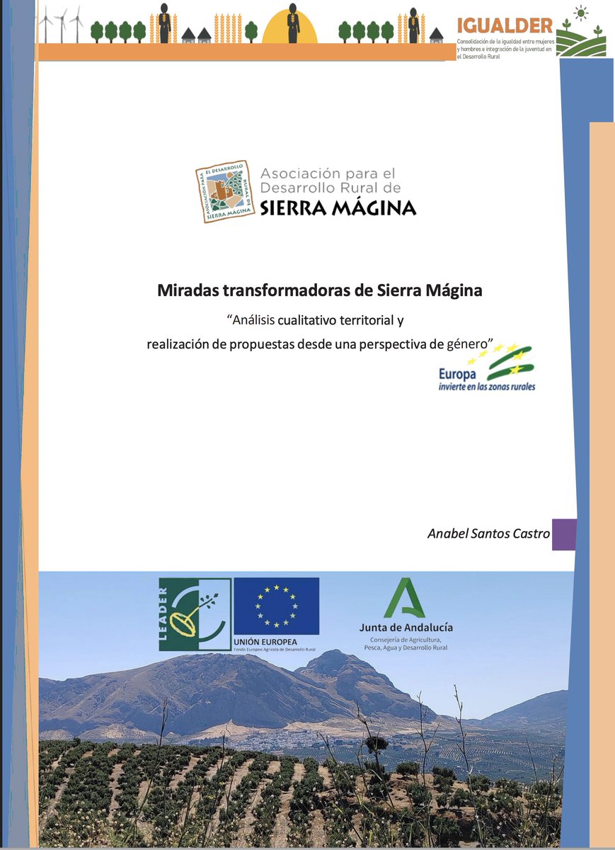 🔎<a href="/sierraMagina/">A.D.R. Sierra Mágina</a> publica el estudio "Análisis territorial con perspectiva de género. Miradas transformadoras de Sierra Mágina "  

👩‍🌾Muestra las dificultades de las mujeres para desarrollar sus proyectos de vida en el territorio  e incluye propuestas🟣👇

tinyurl.com/yckx2bfw