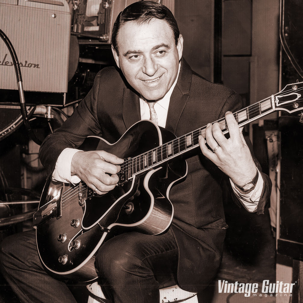 Tony Mottola
Some argue that Tony Mottola was more legendary than famous. In a career spanning 50 years, the guitarist logged thousands of studio dates and made hundreds of concert and television appearances... READ THE FULL ARTICLE: vintageguitar.com/78814/tony-mot…