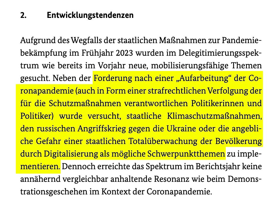 Der neue Verfassungsschutz-Bericht ist ein Eigentor: Bislang wurden Antragsteller, die vom VS erfahren wollten, ob sie beobachtet werden, von diesem oft mit der Begründung abgewimmelt, nur Corona-Maßnahmen zu kritisiert zu haben reiche nicht aus, um ein Fall für den