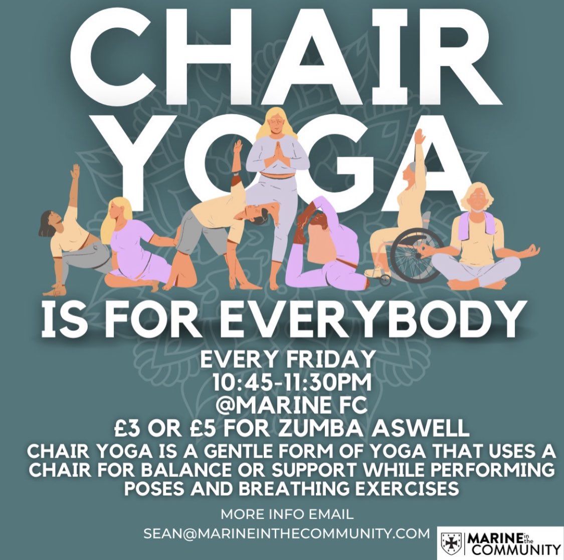 CommunityMarine's tweet image. Get ready for an exciting weekend ahead! Our fabulous fitness sessions on Friday! Kick off the fun with Zumba at 10:00 AM at Marine, followed by a relaxing Yoga session at 10:45 AM. It’s the perfect way to energize your weekend!
Can’t wait to see you all there! 🌟
@MarineAFC
