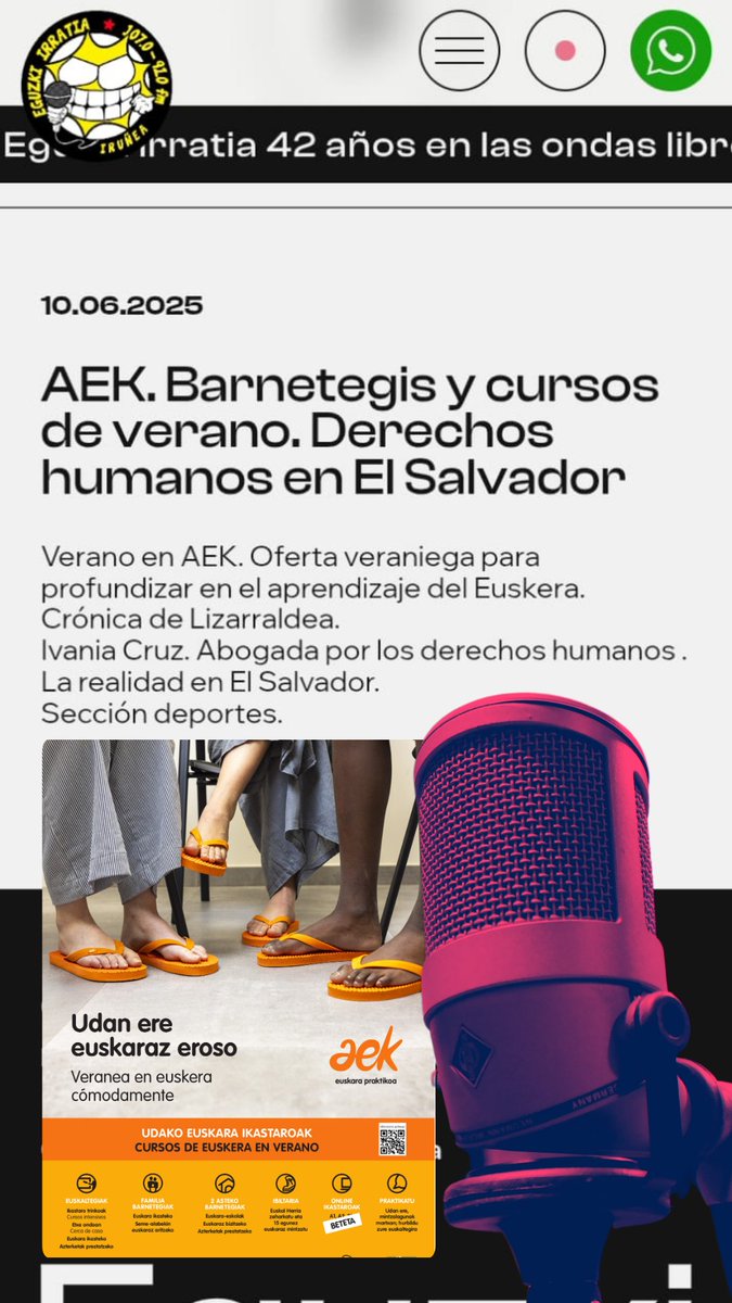 AEK (@aek_eus) on Twitter photo 🏘️¿Quieres saber más sobre nuestros barnetegis?
🎙️Escucha a Alba Ayucar, responsable de los barnetegis de verano, en <a href="/Eguzki_Irratia/">Eguzki Irratia</a>
eguzki.eus/pasealeku/aek-…
ℹ️En nuestra web encontrarás más info: precios, fechas...
🔗aek.eus/barnetegis/ 🏘️¿Quieres saber más sobre nuestros barnetegis?
🎙️Escucha a Alba Ayucar, responsable de los barnetegis de verano, en <a href="/Eguzki_Irratia/">Eguzki Irratia</a>
eguzki.eus/pasealeku/aek-…
ℹ️En nuestra web encontrarás más info: precios, fechas...
🔗aek.eus/barnetegis/