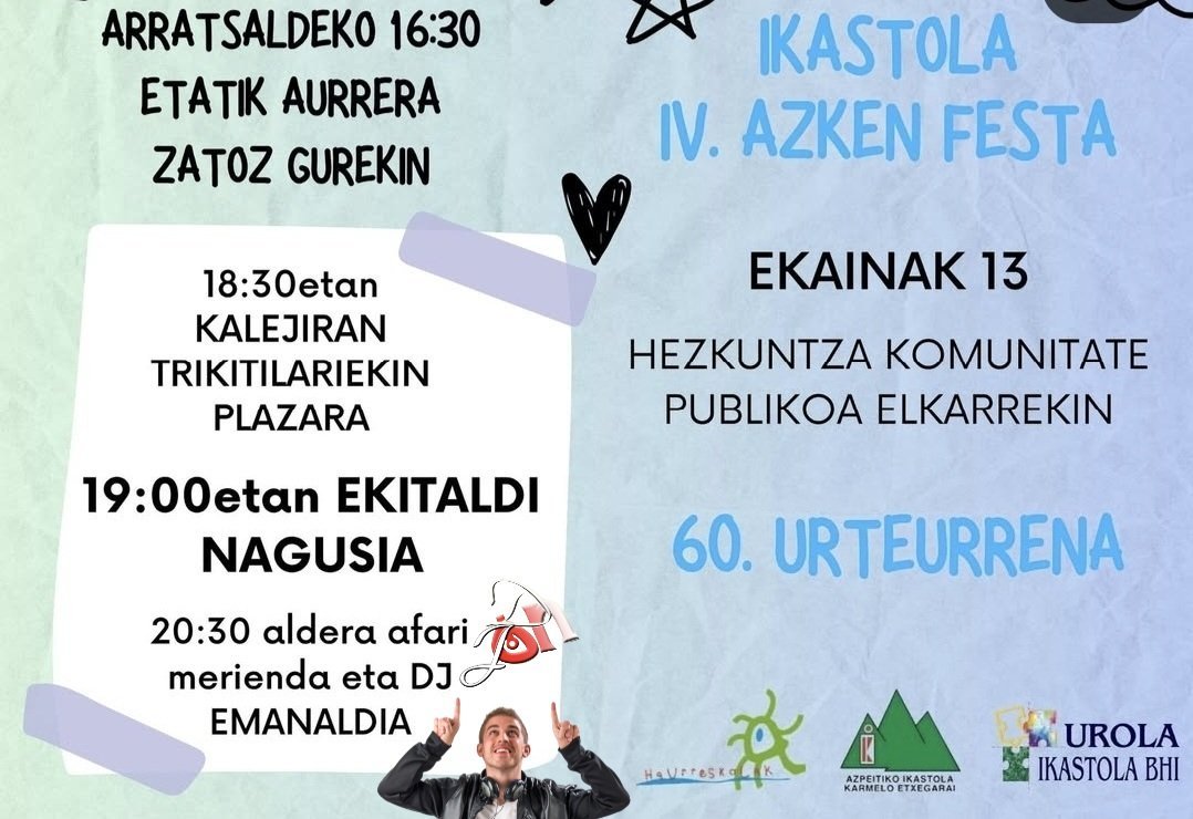 Bihar hezkuntza publikoa ospatzeko eta aldarrikatzeko aukera izango duzue Azpeitian!

Parte hartzera animatzen zaituztegu!