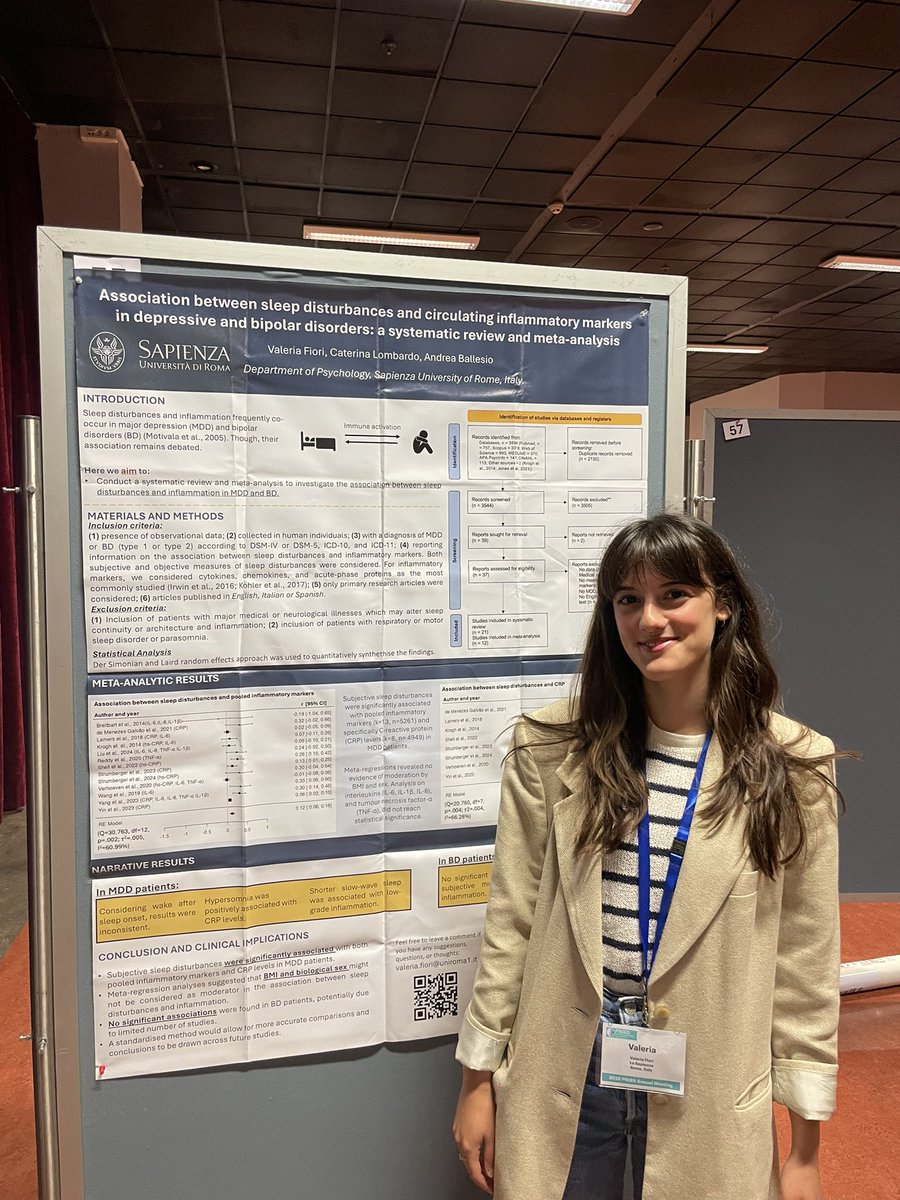 <a href="/ValeriaFiori/">Valeria Fiori</a> presenting her 1st year PhD meta-analysis on the sleep-inflammation link in mood disorders at #PNIRS2025 <a href="/PNIRS/">PNIRS</a> #psychoneuroimmunology <a href="/RicercaSapienza/">Ricerca Sapienza</a> <a href="/ESRS_Sleep/">ESRS</a>