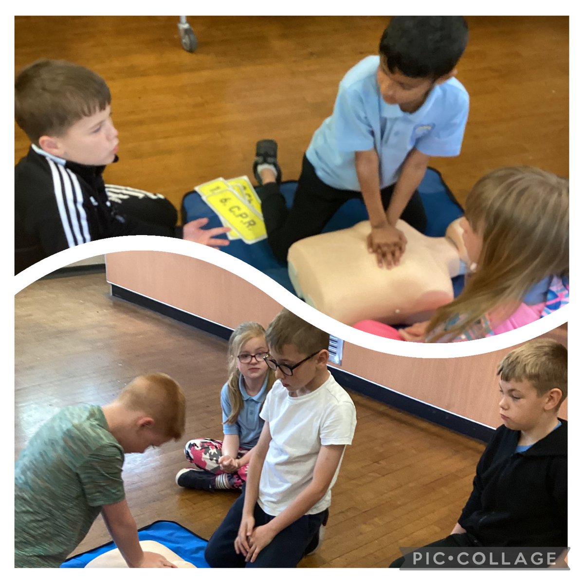 Primary 4/5 brushed up on their CPR skills with help from our HWB Committee members during our Health Week. Excellent coaching and valuable lifesaving lessons learned. <a href="/BHFScotland/">BHF Scotland</a>