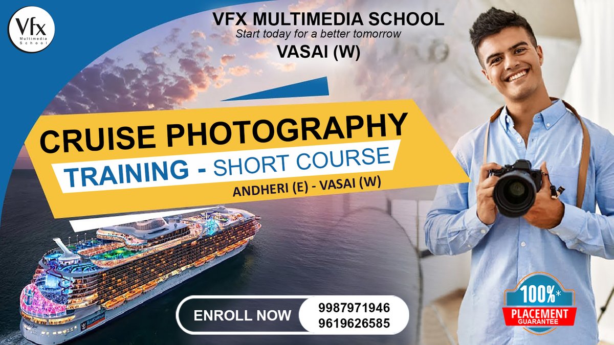 vfxmultimedia's tweet photo. #CruisePhotography #PhotographyCourse #TravelAndEarn #LiveTheDream #CruiseLife #VFXMultimediaSchool #PhotographyCareer #Andheri #Vasai #ShortTermCourse #PhotographersOfInstagram #WorkOnCruise #ExploreWithCamera #PassportToPortfolio** https://t.co/00BOeBpgAl