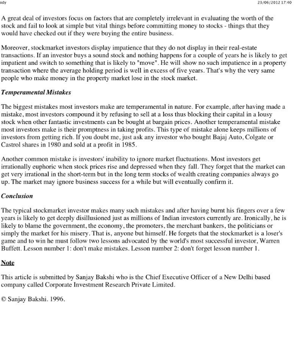 EquityValueIn's tweet photo. Must read perspective , investing is a Losers game https://t.co/G9yhOxbF5W