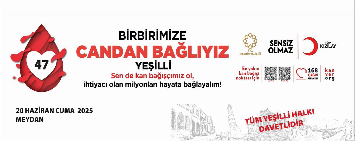 Yesillimem1's tweet photo. 🟠 Yeşilli
🩸 “Birbirimize Candan Bağlıyız”
Yeşilli’de iyilik kanımızda var!

📅 20 Haziran Cuma
📍 Meydan
Hayat kurtarmak senin elinde. Kan ver, iyilik kazan!

#YeşilliİçinKanVer
#BirbirimizeCandanBağlıyız
#HayatKurtar https://t.co/YRFuXPN0JX