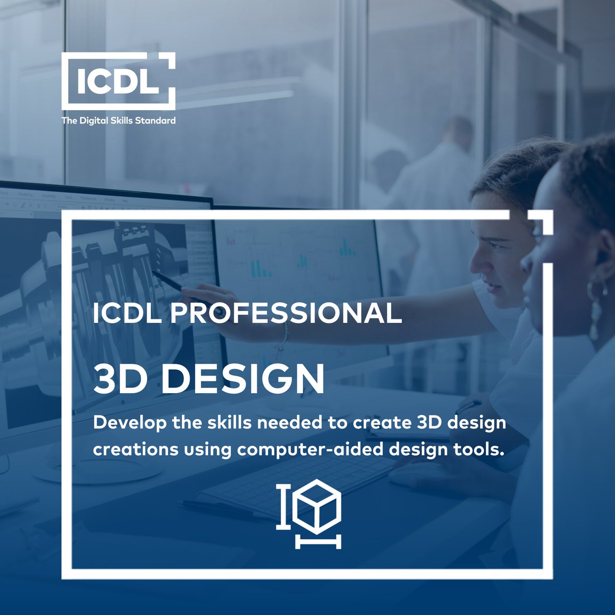 ICDLAfrica's tweet photo. Bring your designs to life! 
The ICDL 3D Design module teaches you to create stunning 3D models using CAD software, from basic shapes to photo-realistic renders. Perfect for designers, engineers &amp; architects! 
Learn more: https://t.co/xPgPIynno3.
#3DDesign #ICDL #DigitalSkills https://t.co/KxWJkzfHHV