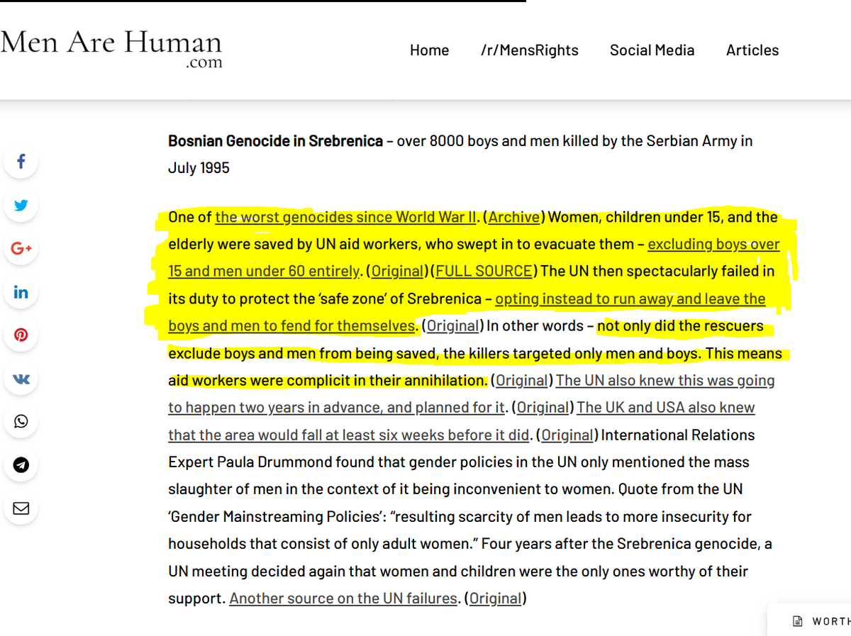 men_are_human's tweet image. To the people who keep telling me "The Titanic was the exception" and people don't typically give preference to women over men".

Uh, this is literally UN policy.

menarehuman.com/citations/