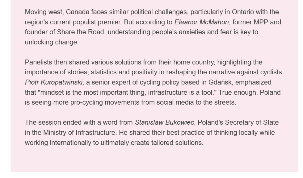 Elena Colli (@halloground) on Twitter photo Thanks <a href="/EuCyclistsFed/">European Cyclists' Federation</a> for this daily report making me feel like I'm attending #velocity2025 and for making me discover the term #BIKELASH
.
(full report: ecf.com/en/news/velo-c…) Thanks <a href="/EuCyclistsFed/">European Cyclists' Federation</a> for this daily report making me feel like I'm attending #velocity2025 and for making me discover the term #BIKELASH
.
(full report: ecf.com/en/news/velo-c…)