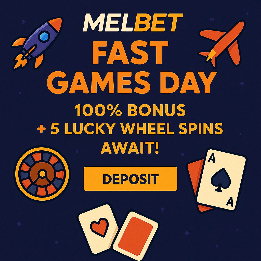 melbetindiaoff's tweet image. 🚀 It’s FAST GAMES DAY on MelBet!

🎁 100% Bonus + 5 Lucky Wheel Spins up for grabs!

💥 Use code CASINOWIN25 to claim yours now!

#MelBet #FastGames #CasinoBonus #CASINOWIN25 #LuckyWheel

Play Now - bit.ly/Cric24