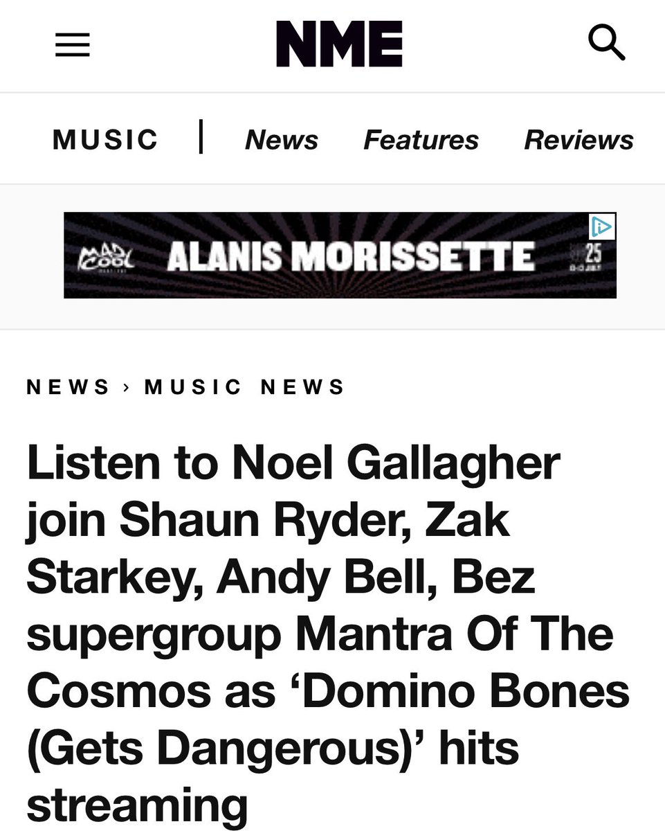 If you’re into stories about rock legends still causing a stir, hit the link in bio - the track video is there too!

The press are talking, Domino Bones is spinning … along with our heads!

#MantraOfTheCosmos #DominoBones  #zakstarkey #shaunryder #bez #andybell #noelgallagher