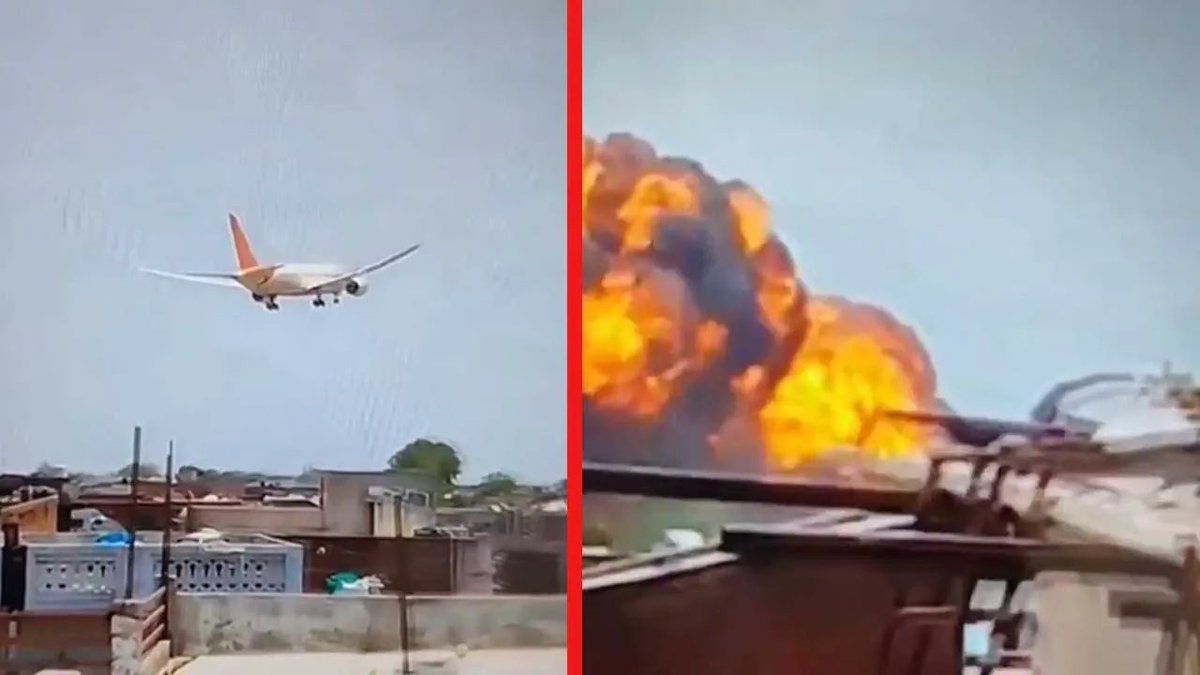 3rdeyeblindpro's tweet photo. An Air India Flight AI171 crashed shortly after takeoff from Ahmedabad en route to London, carrying 242 people. The incident occurred near Meghani Nagar, and emergency services are on-site as investigations begin.

#Ahmedabad #planecrash https://t.co/WlY1Omfoc0