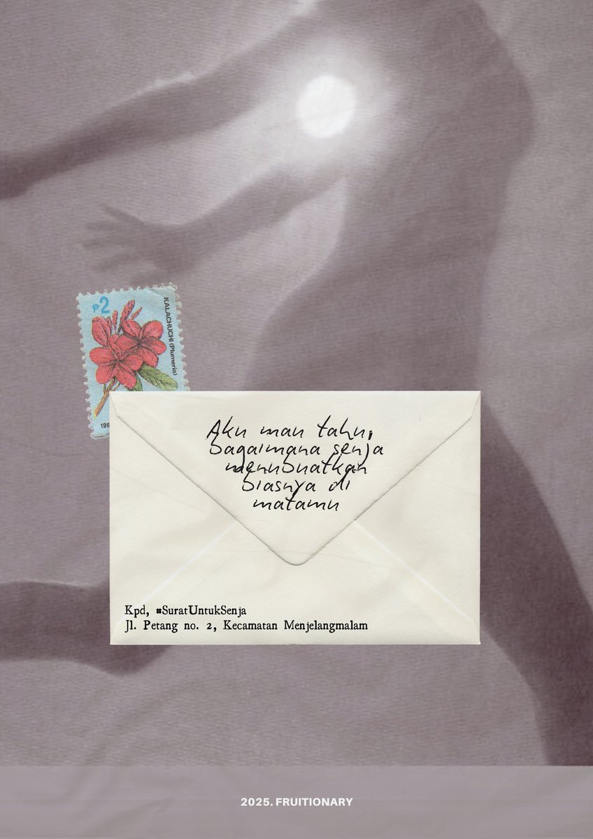 ㅤㅤㅤㅤ
Aku mau tahu, bagaimana senja menubuatkan biasnya di matamu. Apakah sekarang ia menjelma jingga yang lahir jadi rindu?

Tertanda,
#SuratUntukSenja