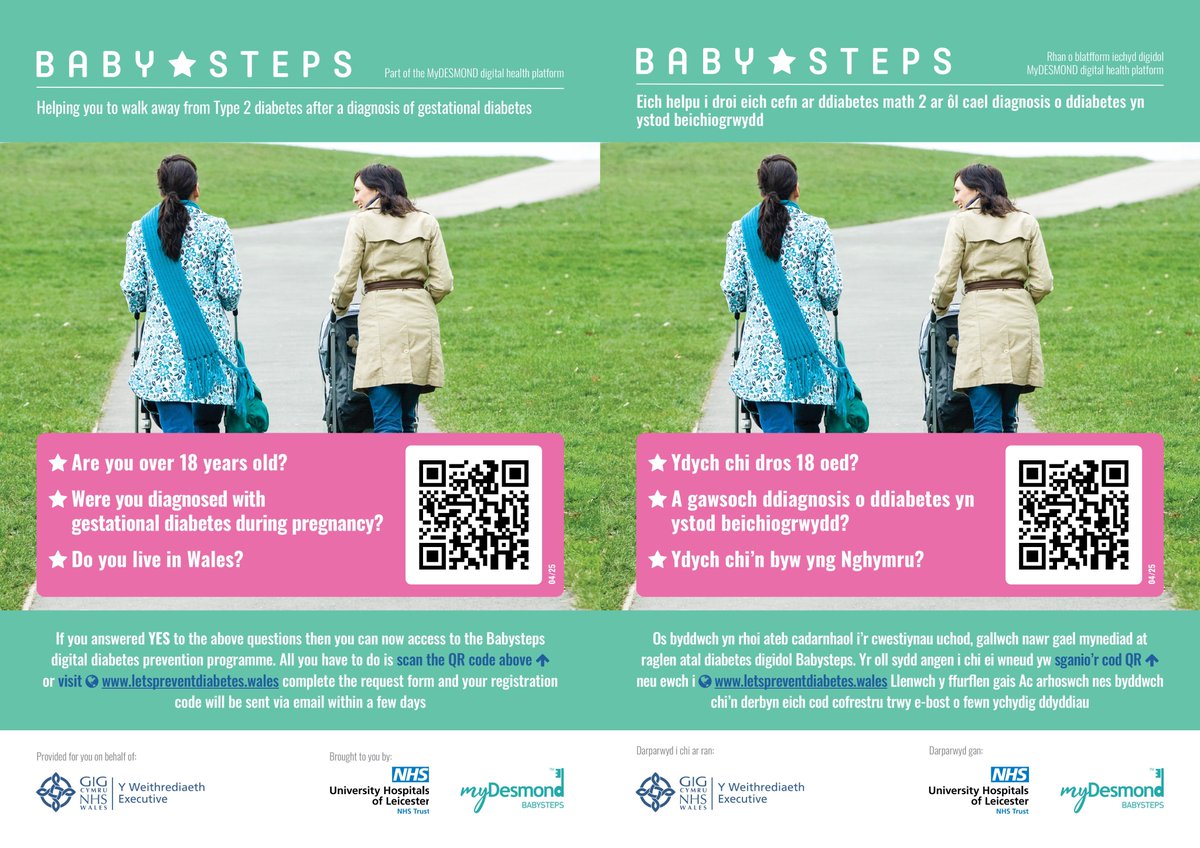 Do you live in #Wales? Are you at risk of #type2diabetes? 

This #DiabetesWeek you can sign up for FREE digital health support - Let's Prevent Diabetes for people at risk &amp; Babysteps for women with history of gestational diabetes.

Request access via letspreventdiabetes.wales