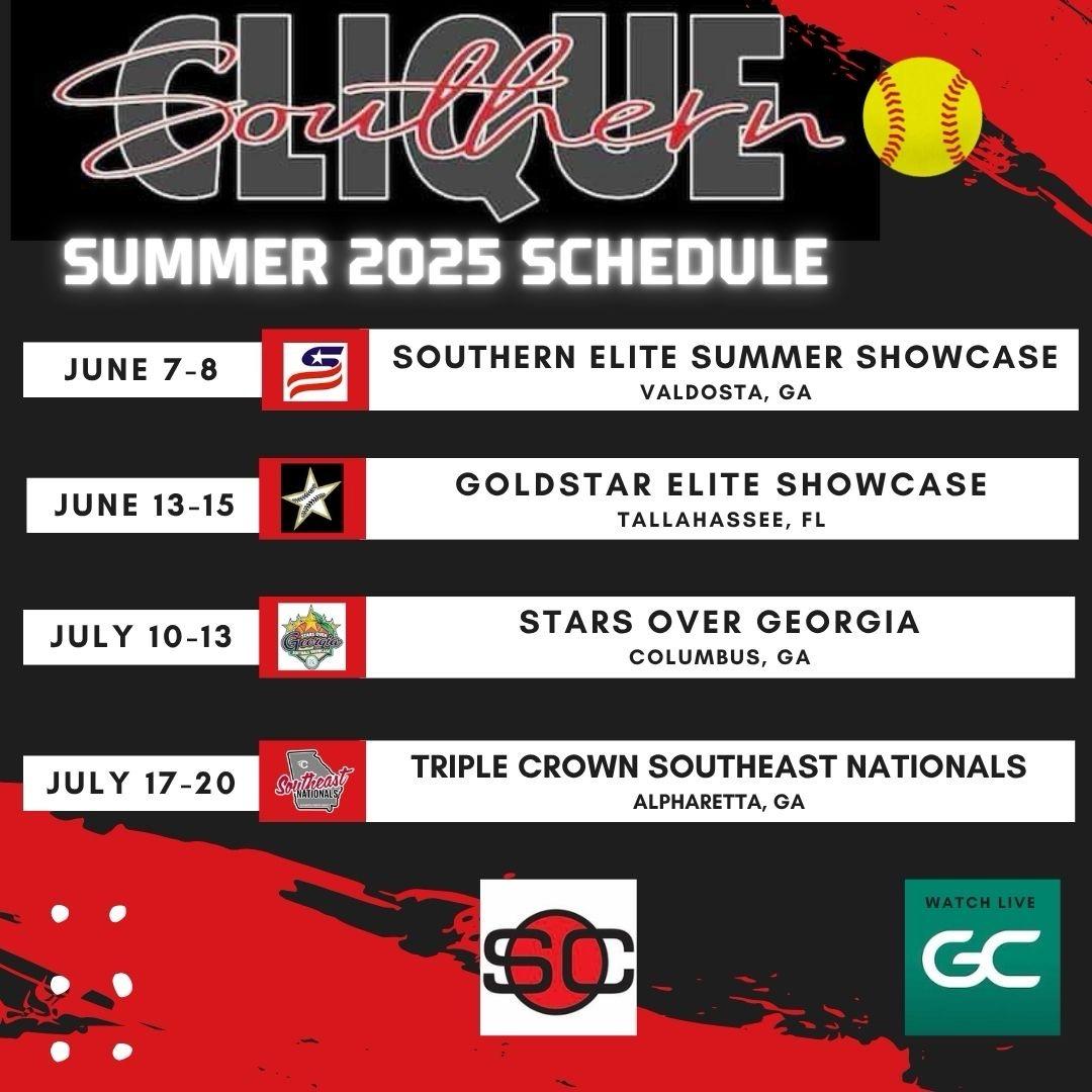 Summer 2025 schedule is 🔥🔥🔥

<a href="/GCSU_Softball/">GCSU_Softball</a> <a href="/CoachJ34/">Brittany Johnson</a> <a href="/AUG_Softball/">AUG_Softball</a> <a href="/taylor_senter/">Taylor Senter</a> <a href="/mrsmobro/">Melissa Brocato</a> <a href="/SUHawksSoftball/">Shorter University Softball</a> <a href="/T_hutto20/">Taylor Hutto</a> <a href="/kelseyshodgson/">Kelsey Hogan</a> <a href="/PiedmontSB/">Piedmont Lions Softball</a> <a href="/tmartin1314/">tmartin</a> <a href="/CSUCougarsSB/">Columbus State Softball</a> <a href="/COACHDREWGREER/">Drew Greer</a> <a href="/VState_Softball/">Valdosta State Softball</a>