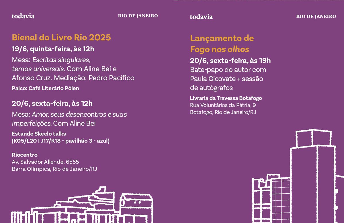 MairalPedro's tweet image. Na próxima semana estarei nas Bienais do Livro do Rio e de São Paulo. Nos vemos por ahí.