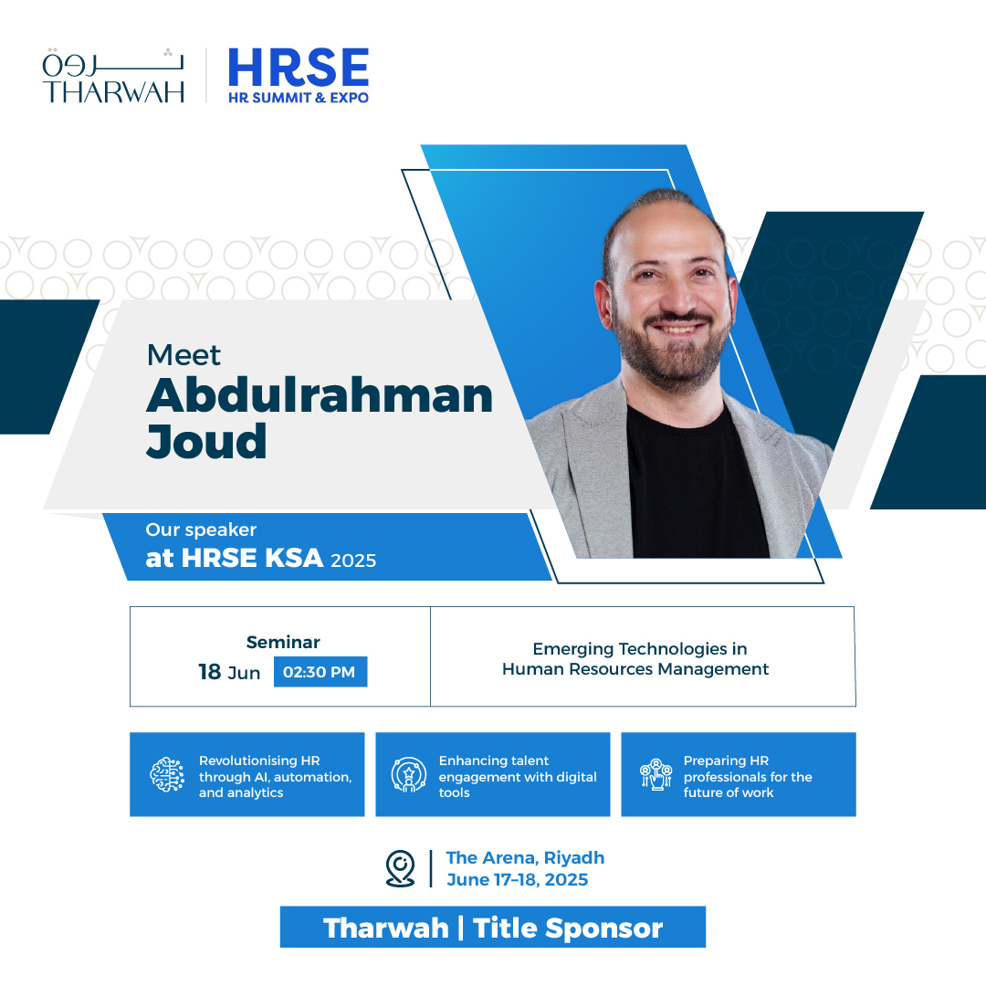 Tharwah | ثروة (@tharwah_company) on Twitter photo Abdulrahman Joud <a href="/aljoud1/">Abdulrahman Joud</a>, Tharwah Academy Director, will be speaking at HRSE KSA 2025 on how emerging technologies are reshaping the HR landscape.
Join us for his expert session on innovation, retention, and digital transformation in human capital.
📍The Arena Riyadh | 🗓 June Abdulrahman Joud <a href="/aljoud1/">Abdulrahman Joud</a>, Tharwah Academy Director, will be speaking at HRSE KSA 2025 on how emerging technologies are reshaping the HR landscape.
Join us for his expert session on innovation, retention, and digital transformation in human capital.
📍The Arena Riyadh | 🗓 June