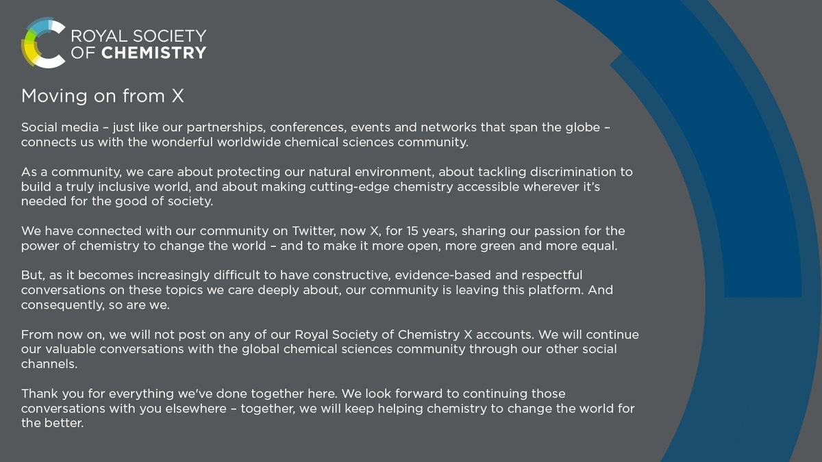 ChemCommun's tweet image. Social media and connecting with our community – moving on from X.

You can continue to find the latest news and updates from ChemComm on our other social media channels:
Bluesky bsky.app/profile/chemco…
LinkedIn linkedin.com/showcase/chemc…

rsc.org/news-events/ar…