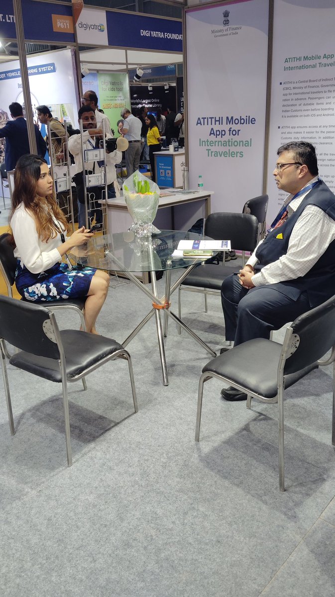 Dgtpsmumbaicbic's tweet photo. DGTS MZU & Indian Customs at #InterTerminalShow2025! Shri Sumit Kumar, Pr ADG, DGTS MZU delivered a keynote speech on "Making Airports Work Better" & later interacted with media, sharing insights on customs reforms & airport efficiency #AirportEfficiency #CustomsExcellence" https://t.co/kYFM6Tu0uQ