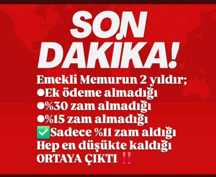 #emekliezildi 
#emeklidardaseyyanennerde #EmekliMemuraAdalet