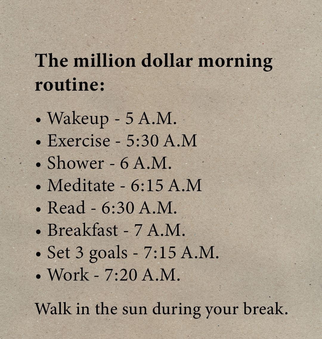 Dear son, This morning routine will change your entire life.
