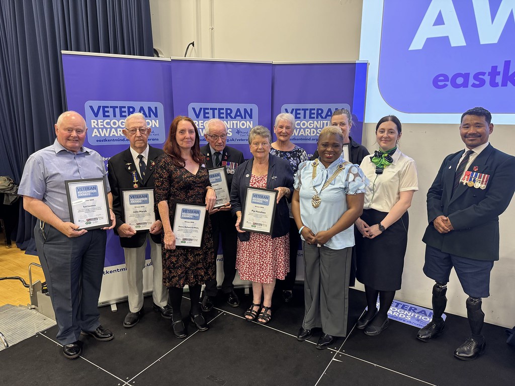 Congratulations to the winners of the Veteran Recognition Awards!
Hosted by <a href="/EastKentMind/">East Kent Mind</a> ,  the event celebrated two dozen former service members for their ongoing contributions to local causes, included music from Rock Choir and speeches by civic and academic leaders.
 #kent