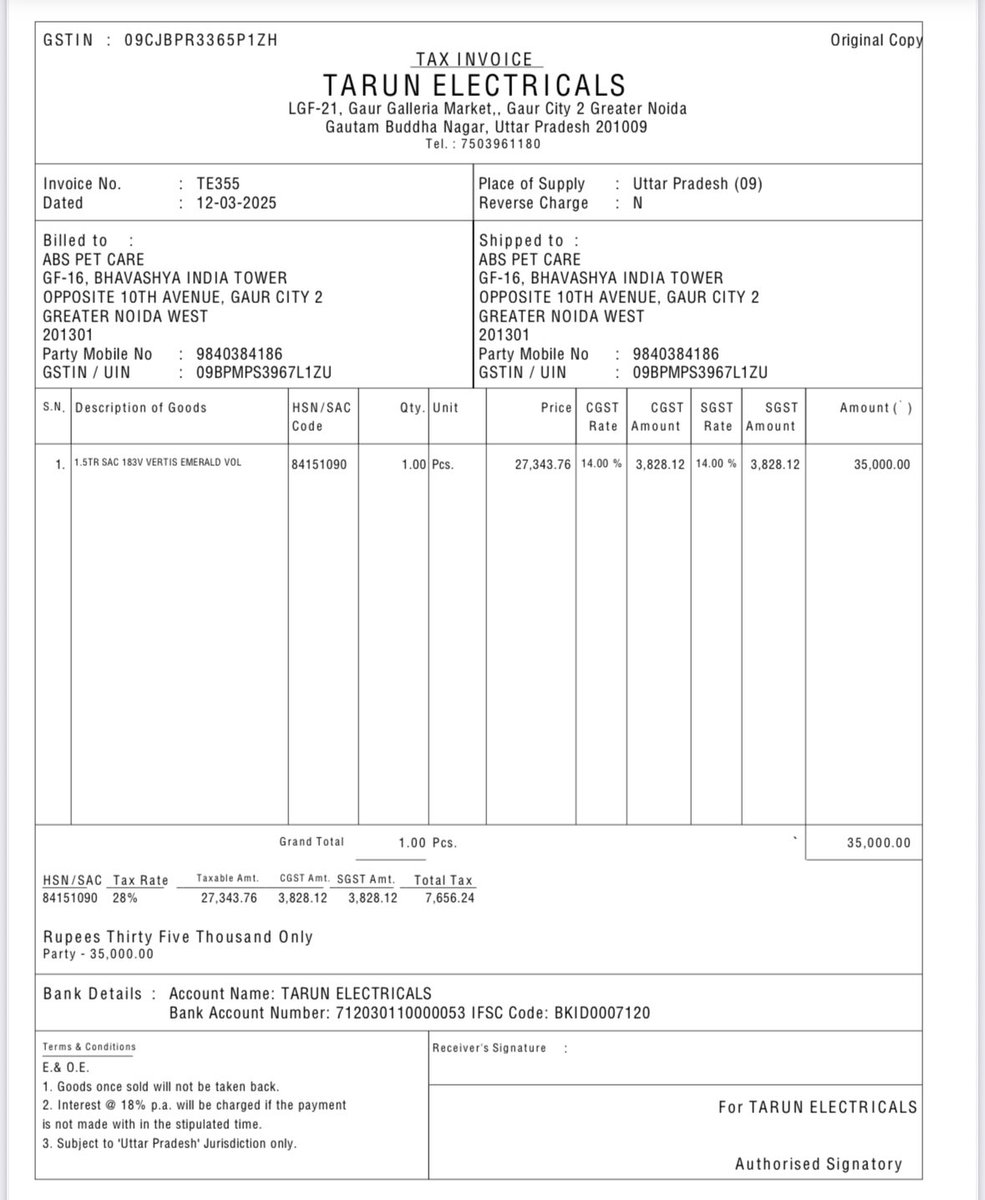 drawadhsharma's tweet image. @VoltasLtd @TataCompanies @consumerforumIN
I bought a new Voltas AC in March 2025. Since day one, water leaks from the indoor unit &amp;amp; cooling is poor.Complaint raised on Sunday, but no technician till Thursday. Very poor after-sales service!
#Voltas #PoorService #ACIssue