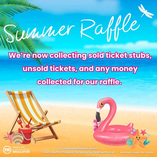 Thank you to everyone who has supported us by helping to sell raffle tickets💙 We’re now collecting sold ticket stubs, unsold tickets, and any money collected for our raffle. Please return them to the Fundraising Team @ St John's Information Centre