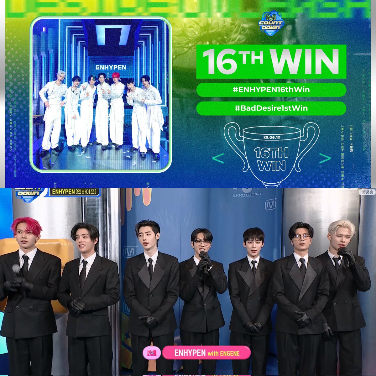 EN_archives's tweet photo. — DROP TAGS FOR ENHYPEN!

BAD DESIRE FIRST WIN
#ENHYPEN16thWin #BadDesire_1stWin #BadDesire #WithorWithoutYou @ENHYPEN_members @ENHYPEN https://t.co/aKFIh8umhu