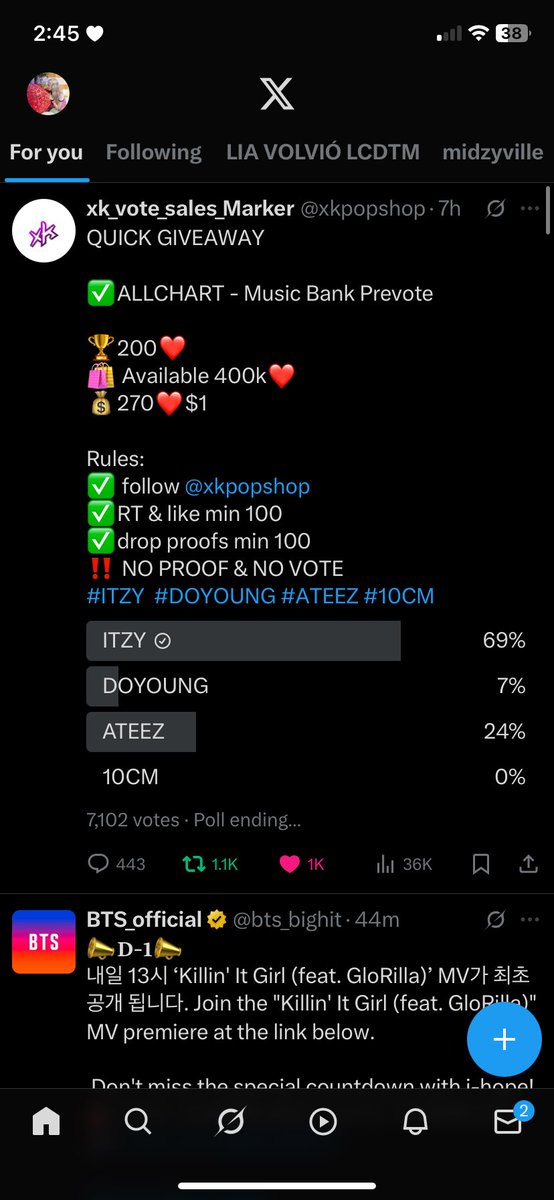 min⁷ ★ BORN TO BE tweet media
