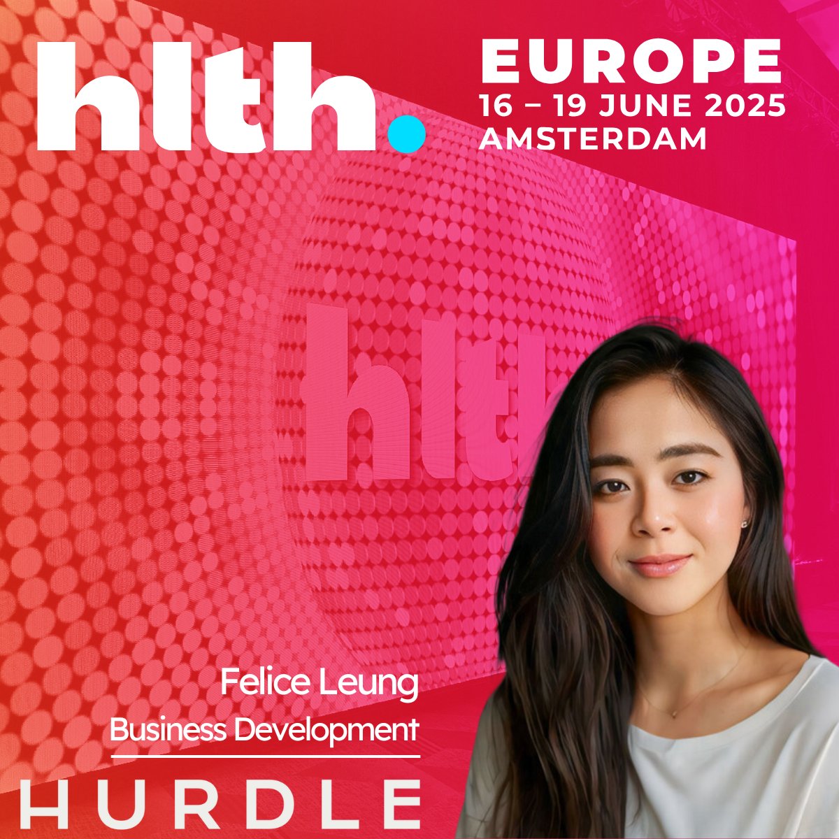 We're delighted to have Felice from Hurdle heading to #hlth2025 in Amsterdam! 

HLTH is always a fantastic conference for connecting with businesses and individuals who are innovating in the health space. 

Drop us a DM to organise a chat! 

#networking #healthtech #biotech